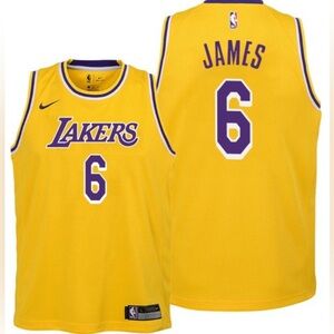 NBA - Lakers #6 LeBron James 2021-22 Icon Edition Youth Gold Jersey